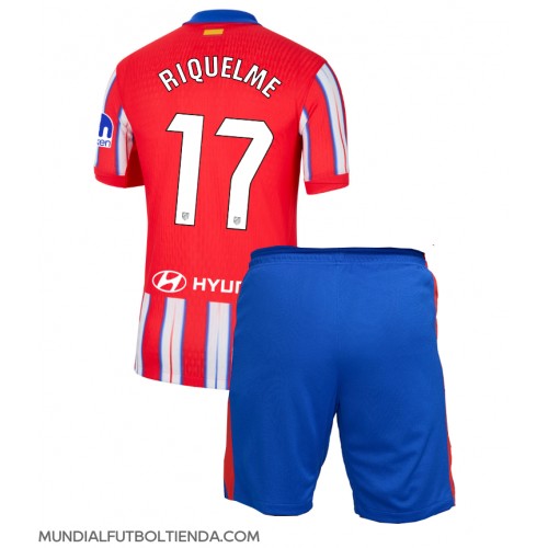 Camiseta Atletico Madrid Rodrigo Riquelme #17 Primera Equipación Replica 2024-25 para niños mangas cortas (+ Pantalones cortos)